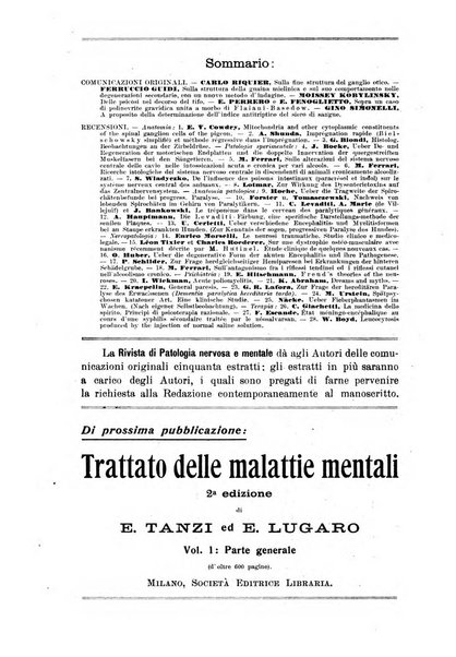 Rivista di patologia nervosa e mentale