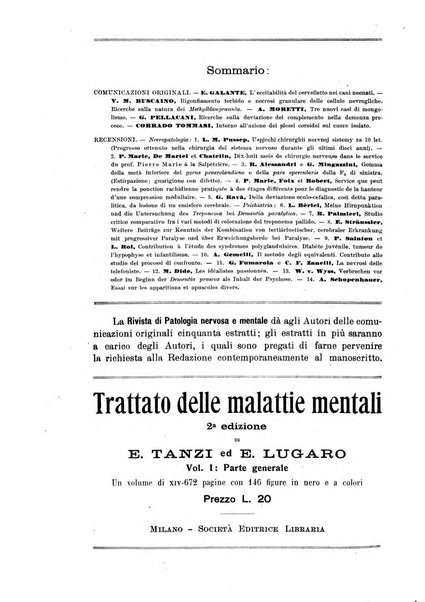 Rivista di patologia nervosa e mentale