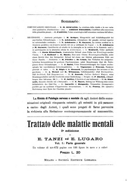 Rivista di patologia nervosa e mentale