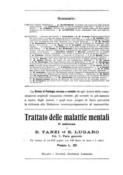 Rivista di patologia nervosa e mentale