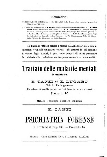 Rivista di patologia nervosa e mentale