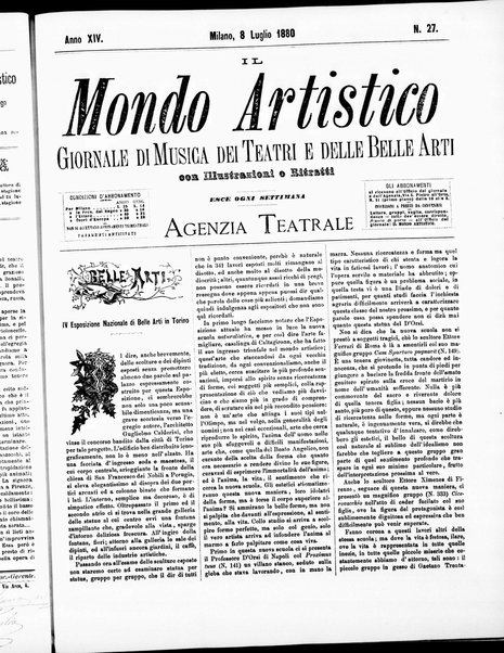 Il mondo artistico : giornale di musica dei teatri e delle belle arti