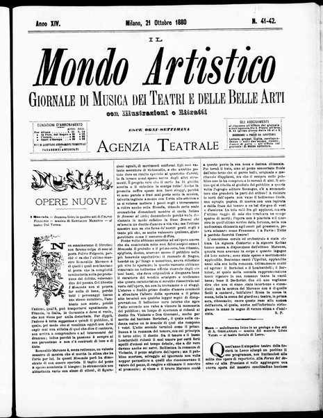 Il mondo artistico : giornale di musica dei teatri e delle belle arti