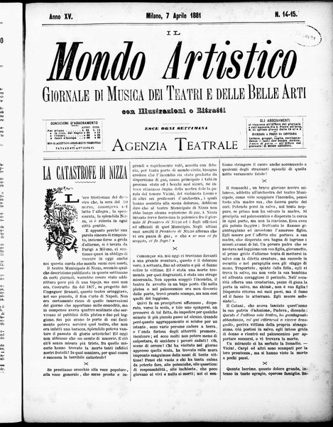 Il mondo artistico : giornale di musica dei teatri e delle belle arti