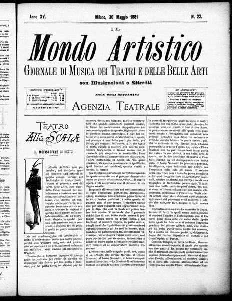 Il mondo artistico : giornale di musica dei teatri e delle belle arti