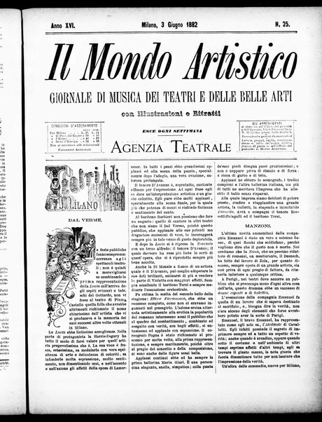 Il mondo artistico : giornale di musica dei teatri e delle belle arti