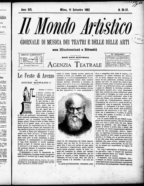 Il mondo artistico : giornale di musica dei teatri e delle belle arti