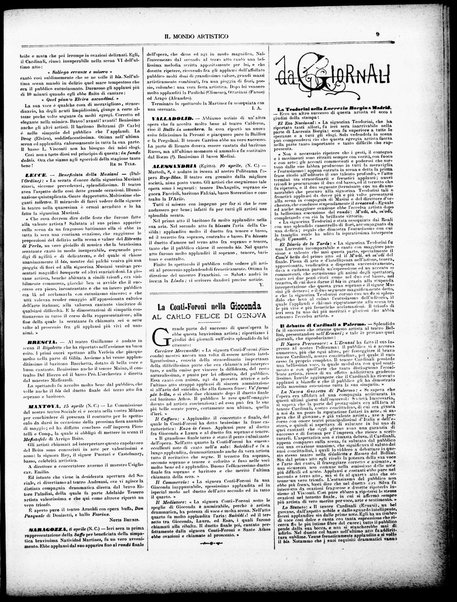 Il mondo artistico : giornale di musica dei teatri e delle belle arti