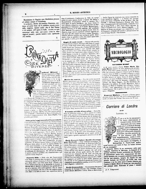 Il mondo artistico : giornale di musica dei teatri e delle belle arti