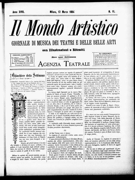 Il mondo artistico : giornale di musica dei teatri e delle belle arti