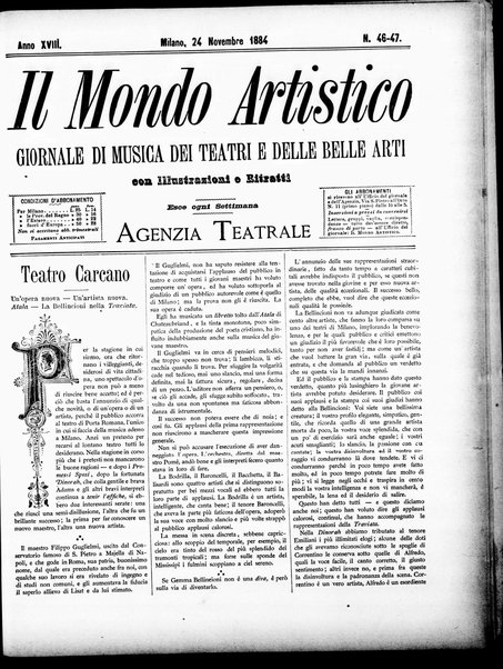 Il mondo artistico : giornale di musica dei teatri e delle belle arti