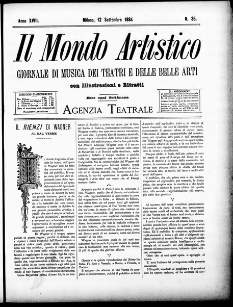 Il mondo artistico : giornale di musica dei teatri e delle belle arti