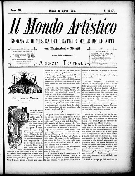 Il mondo artistico : giornale di musica dei teatri e delle belle arti