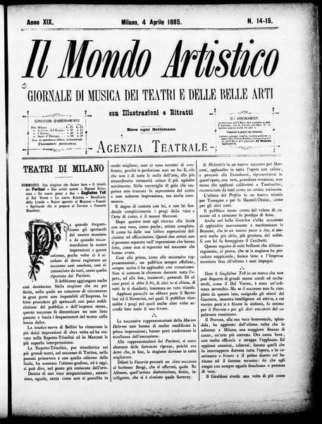 Il mondo artistico : giornale di musica dei teatri e delle belle arti