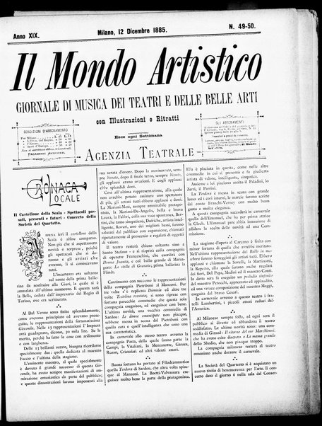 Il mondo artistico : giornale di musica dei teatri e delle belle arti