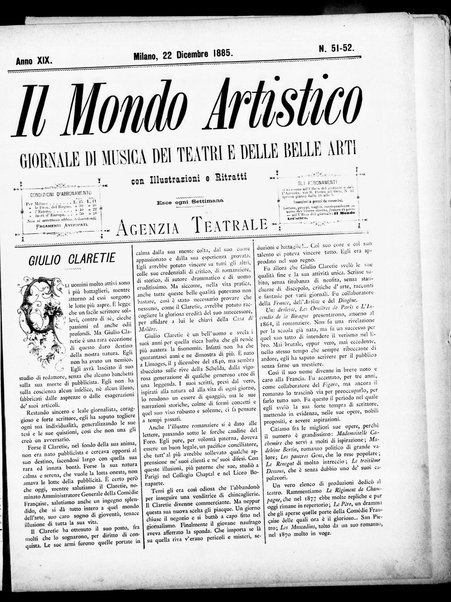 Il mondo artistico : giornale di musica dei teatri e delle belle arti