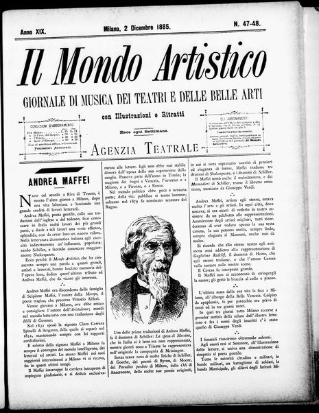 Il mondo artistico : giornale di musica dei teatri e delle belle arti