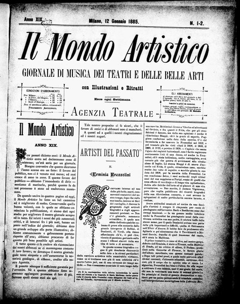 Il mondo artistico : giornale di musica dei teatri e delle belle arti