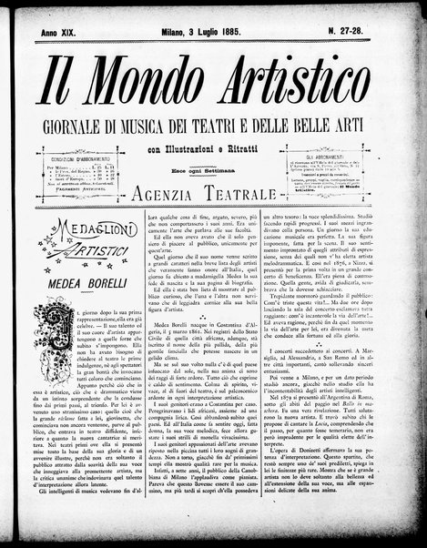 Il mondo artistico : giornale di musica dei teatri e delle belle arti