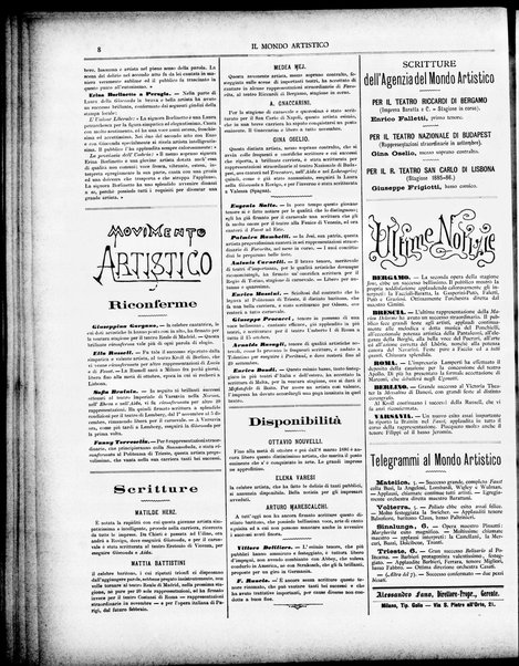 Il mondo artistico : giornale di musica dei teatri e delle belle arti