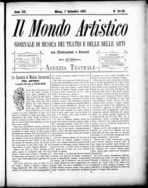 Il mondo artistico : giornale di musica dei teatri e delle belle arti