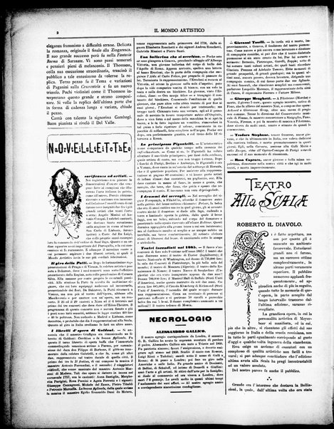 Il mondo artistico : giornale di musica dei teatri e delle belle arti