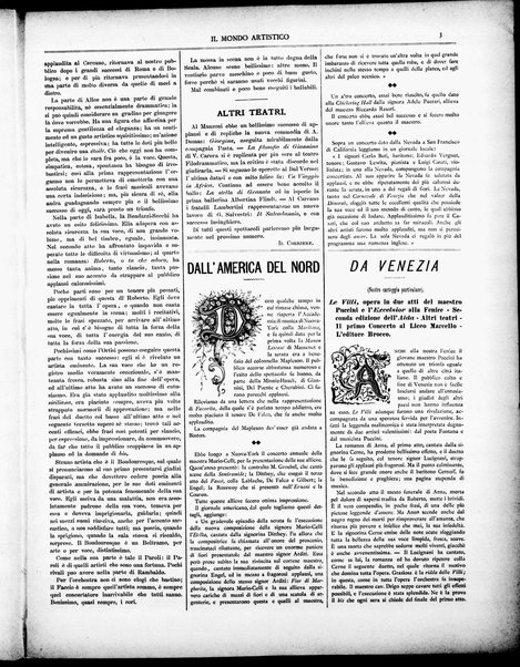 Il mondo artistico : giornale di musica dei teatri e delle belle arti