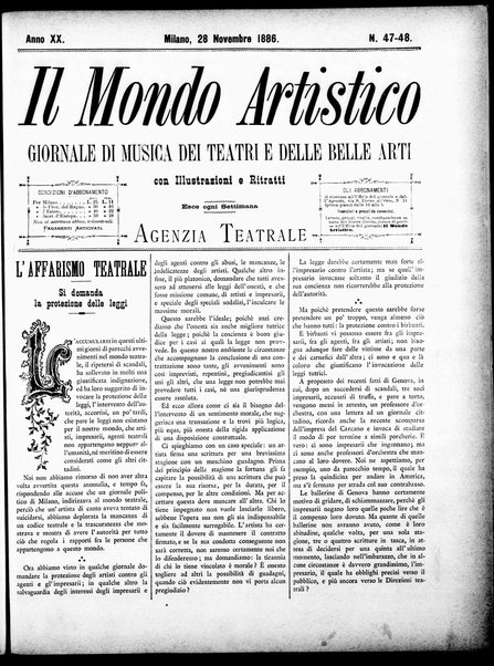 Il mondo artistico : giornale di musica dei teatri e delle belle arti