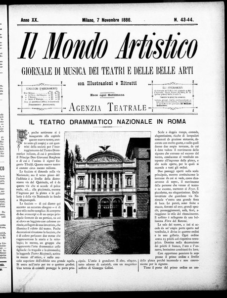 Il mondo artistico : giornale di musica dei teatri e delle belle arti