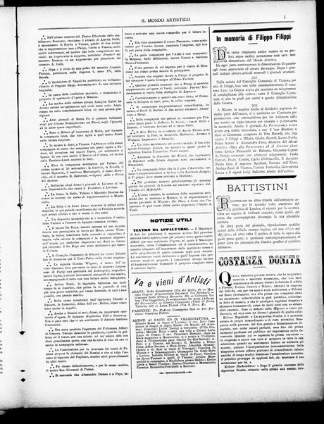 Il mondo artistico : giornale di musica dei teatri e delle belle arti