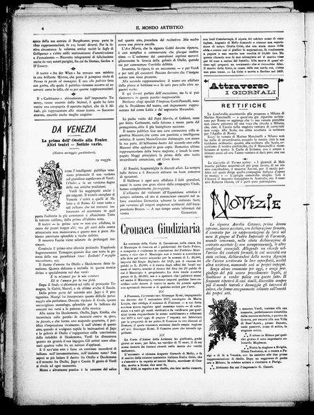 Il mondo artistico : giornale di musica dei teatri e delle belle arti