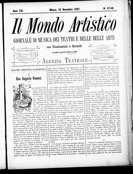 Il mondo artistico : giornale di musica dei teatri e delle belle arti