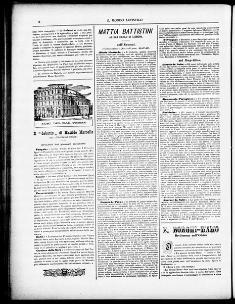 Il mondo artistico : giornale di musica dei teatri e delle belle arti