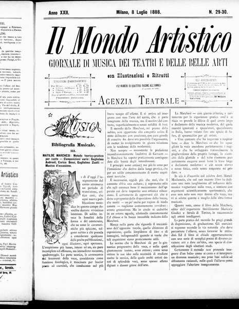 Il mondo artistico : giornale di musica dei teatri e delle belle arti