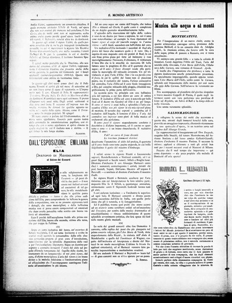 Il mondo artistico : giornale di musica dei teatri e delle belle arti