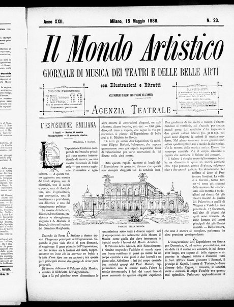 Il mondo artistico : giornale di musica dei teatri e delle belle arti