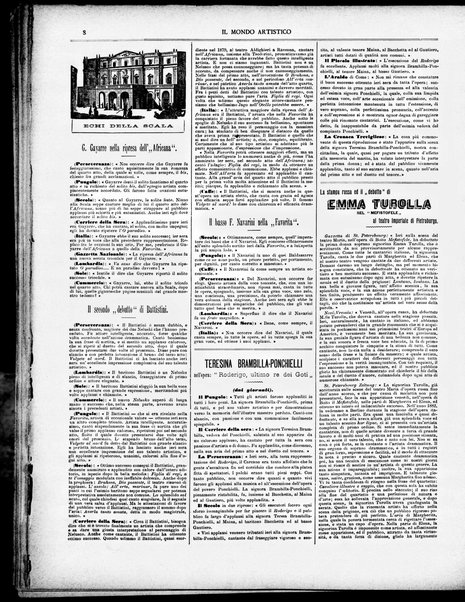 Il mondo artistico : giornale di musica dei teatri e delle belle arti