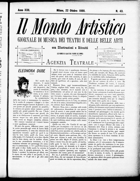 Il mondo artistico : giornale di musica dei teatri e delle belle arti