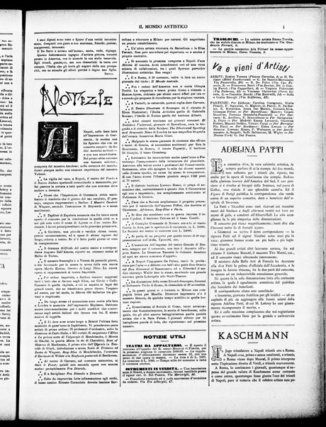 Il mondo artistico : giornale di musica dei teatri e delle belle arti