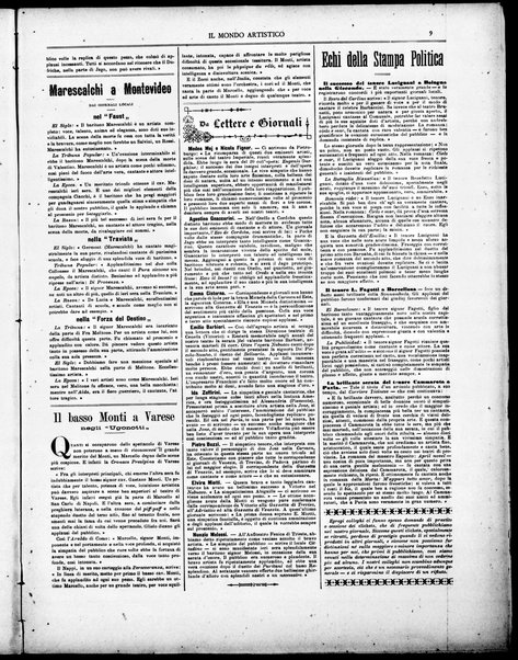 Il mondo artistico : giornale di musica dei teatri e delle belle arti