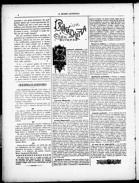 Il mondo artistico : giornale di musica dei teatri e delle belle arti