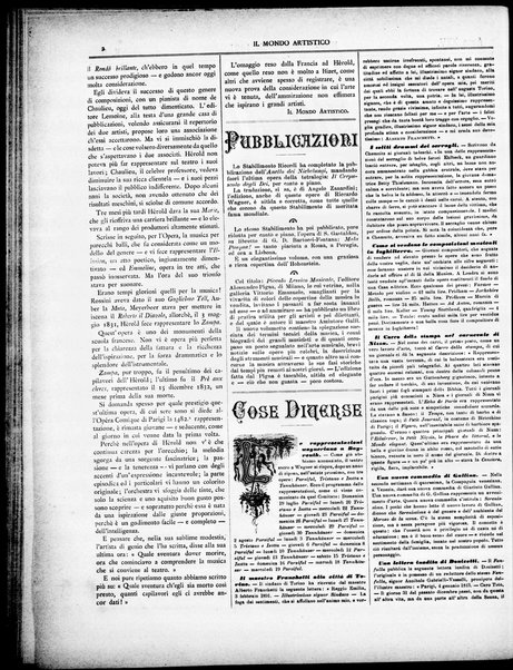 Il mondo artistico : giornale di musica dei teatri e delle belle arti