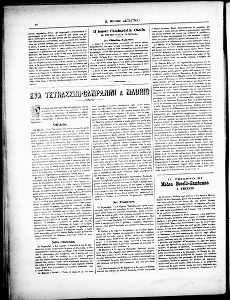 Il mondo artistico : giornale di musica dei teatri e delle belle arti