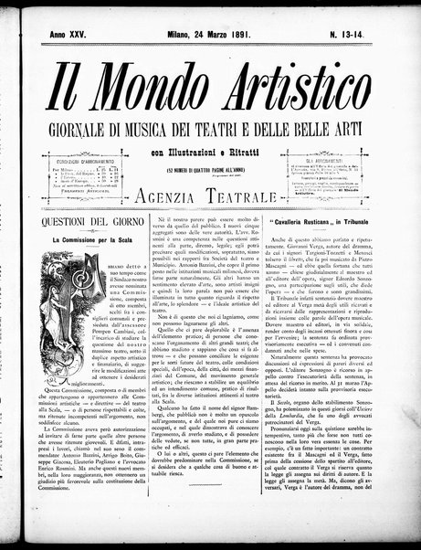 Il mondo artistico : giornale di musica dei teatri e delle belle arti