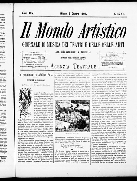 Il mondo artistico : giornale di musica dei teatri e delle belle arti