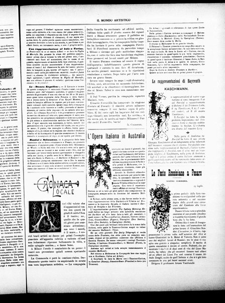 Il mondo artistico : giornale di musica dei teatri e delle belle arti