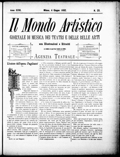 Il mondo artistico : giornale di musica dei teatri e delle belle arti