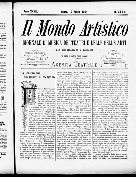 Il mondo artistico : giornale di musica dei teatri e delle belle arti