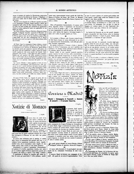 Il mondo artistico : giornale di musica dei teatri e delle belle arti