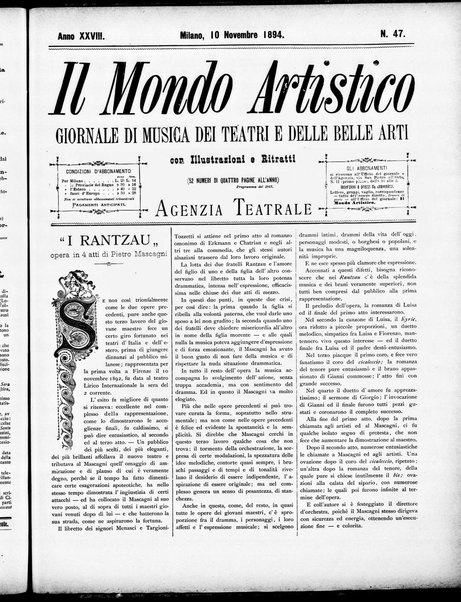 Il mondo artistico : giornale di musica dei teatri e delle belle arti